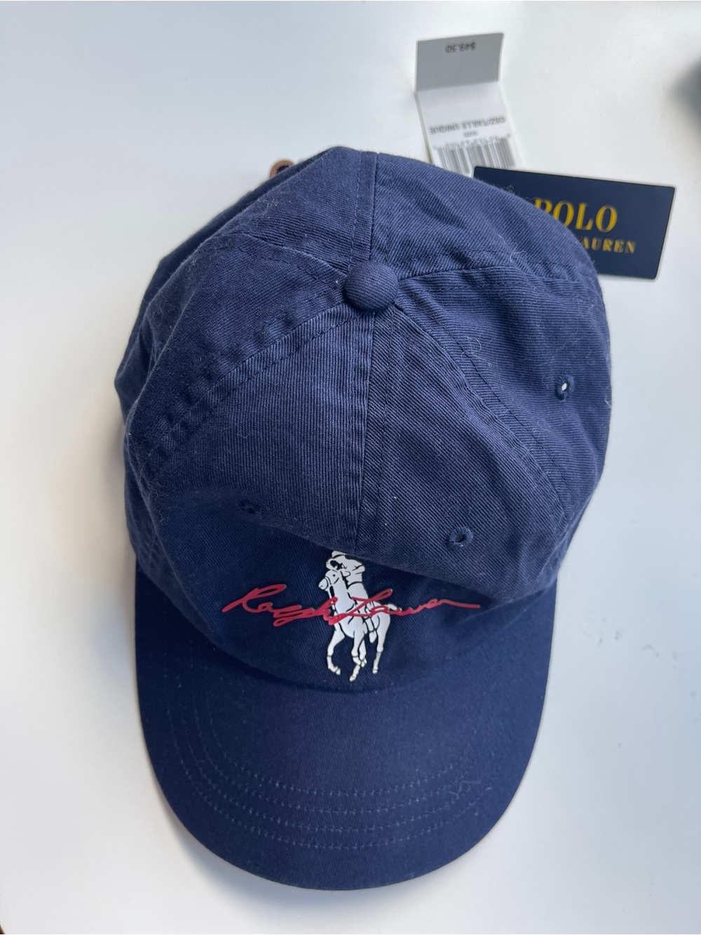 Polo Ralph Lauren Navy Big Pony Logo Baseball Cap Hat NWT One Size